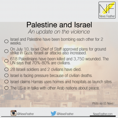 Palestine and Israel Protective Edge Violence update