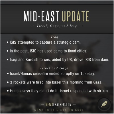 Israel, Gaza, and Iraq update summary
