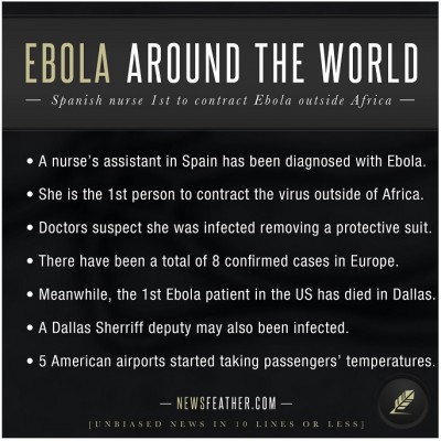 First Ebola patient in US has died while Spanish nurse is first person to contract Ebola outside of Africa.