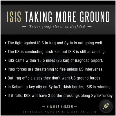 ISIS continues march through Iraq.