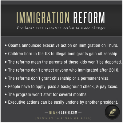 President Obama announced executive action on immigration reform.